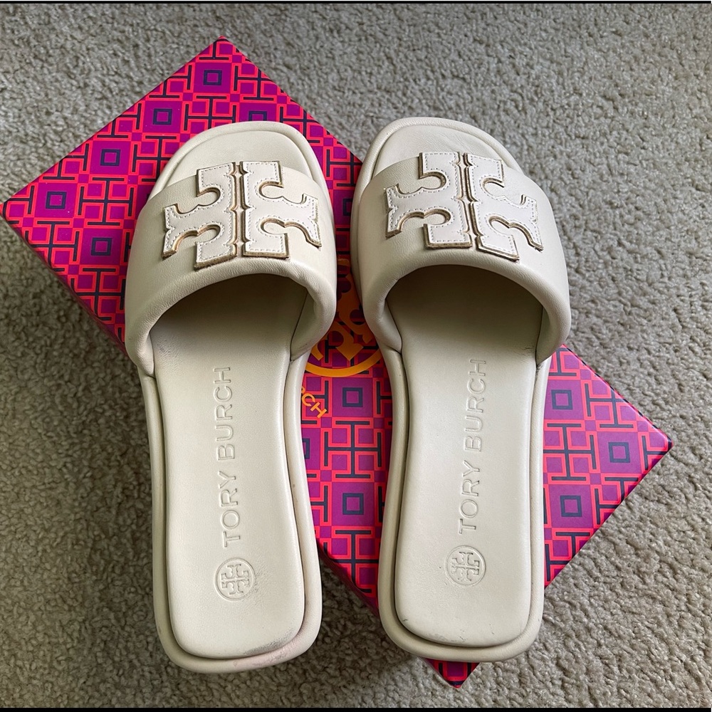 Tory Burch Double T Sport Slide Sandal